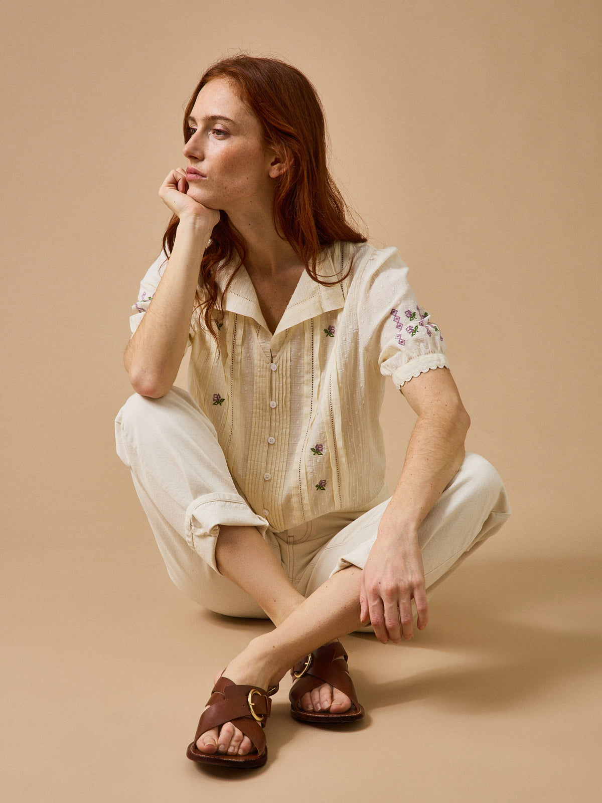 Women's embroidered blouse - Cyrillus x Emile & Ida