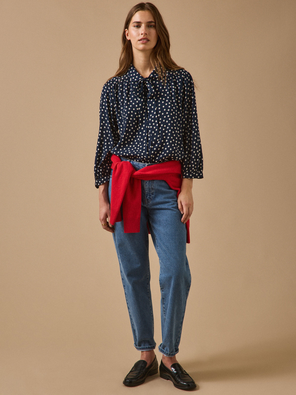 Chemise femme imprimé pois