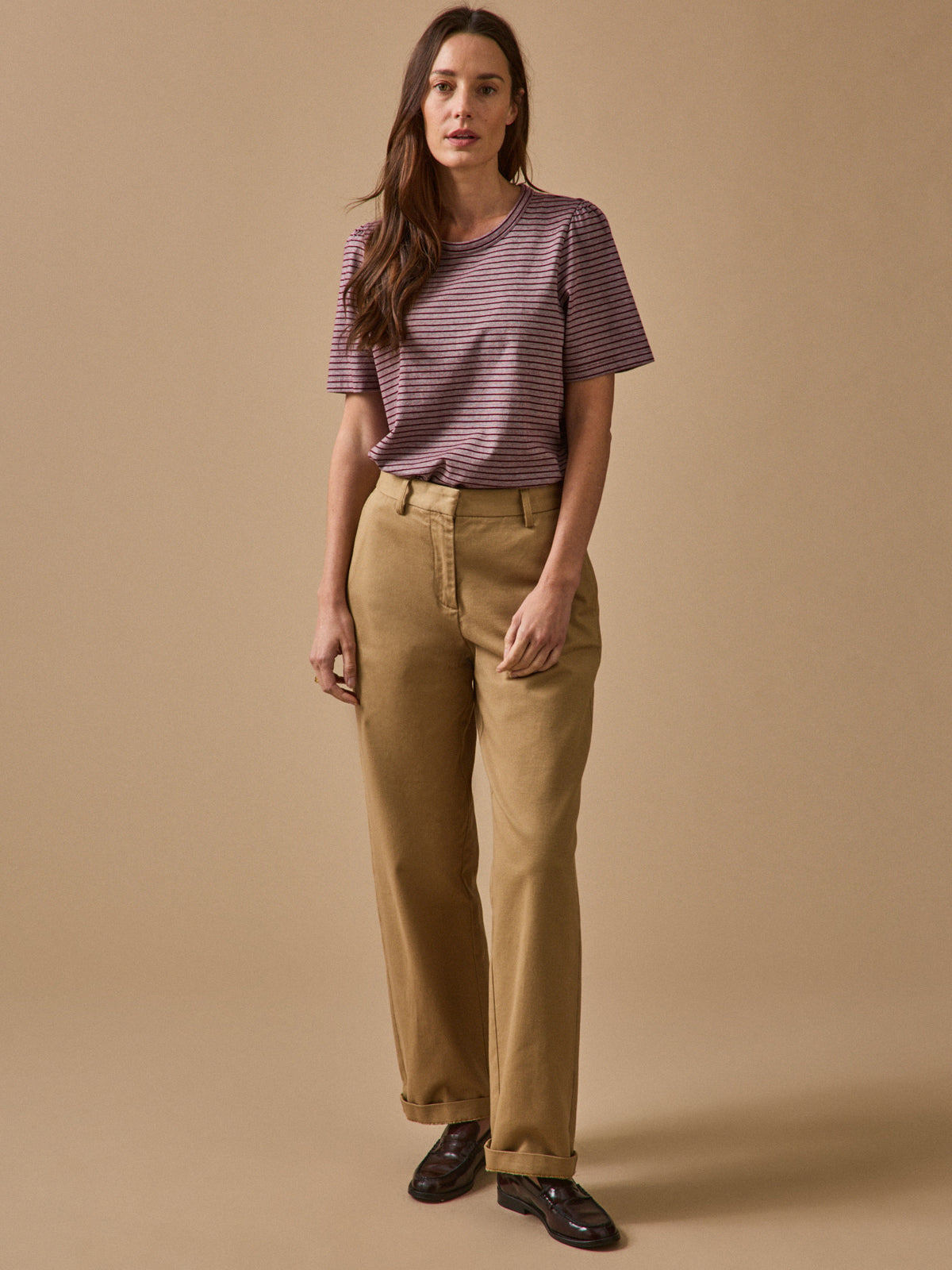 Women's striped organic cotton T-shirt