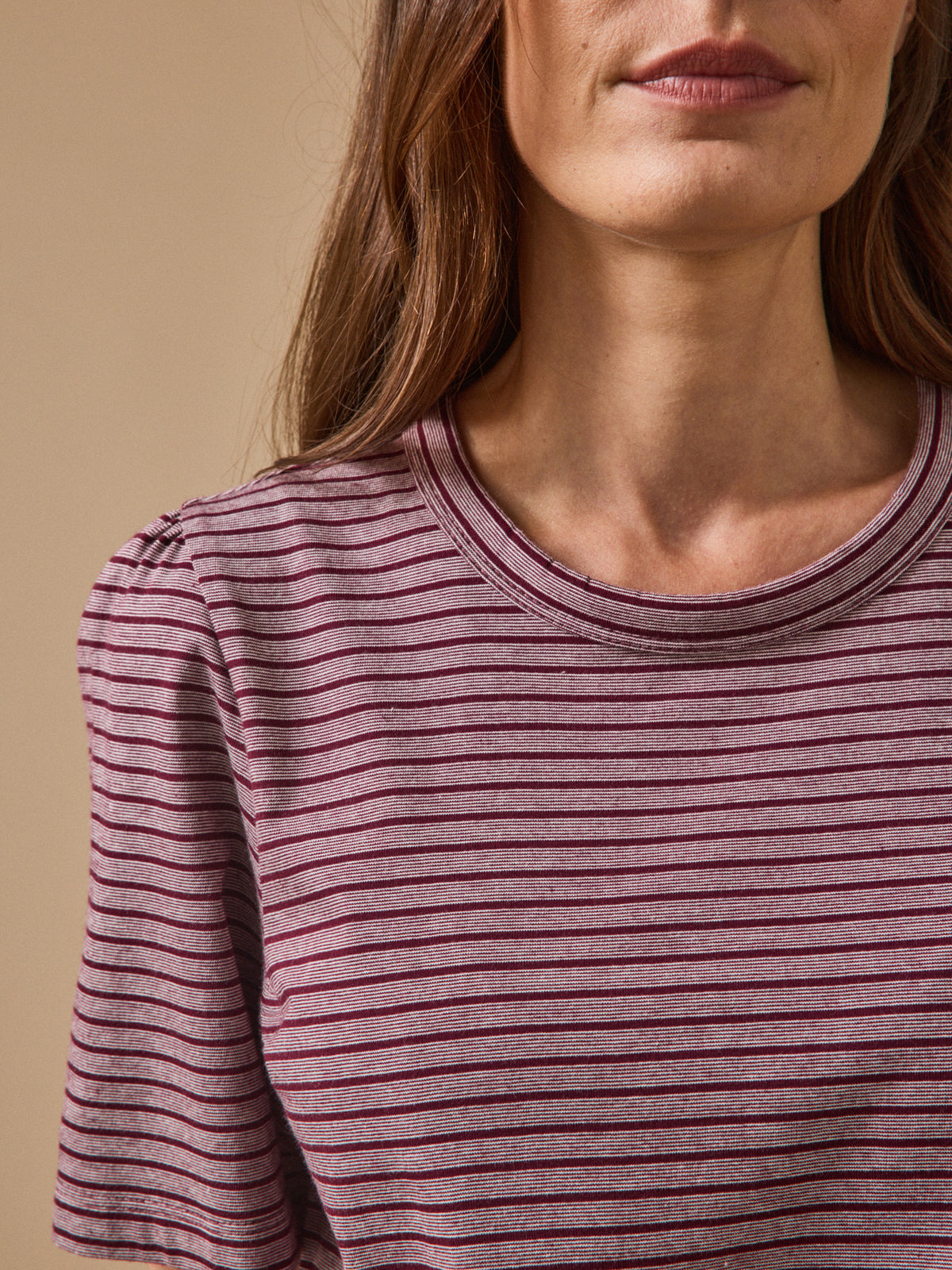 Women's striped organic cotton T-shirt