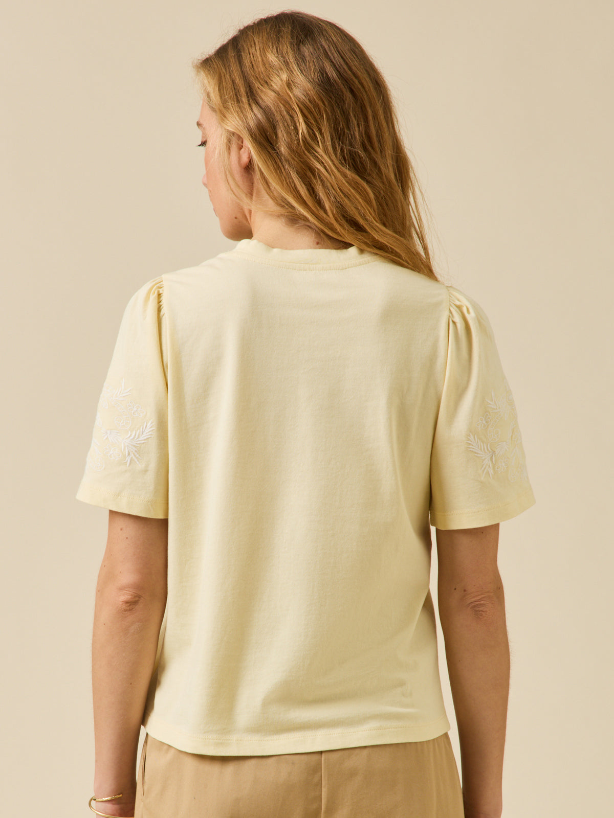 T-shirt brodé femme coton biologique