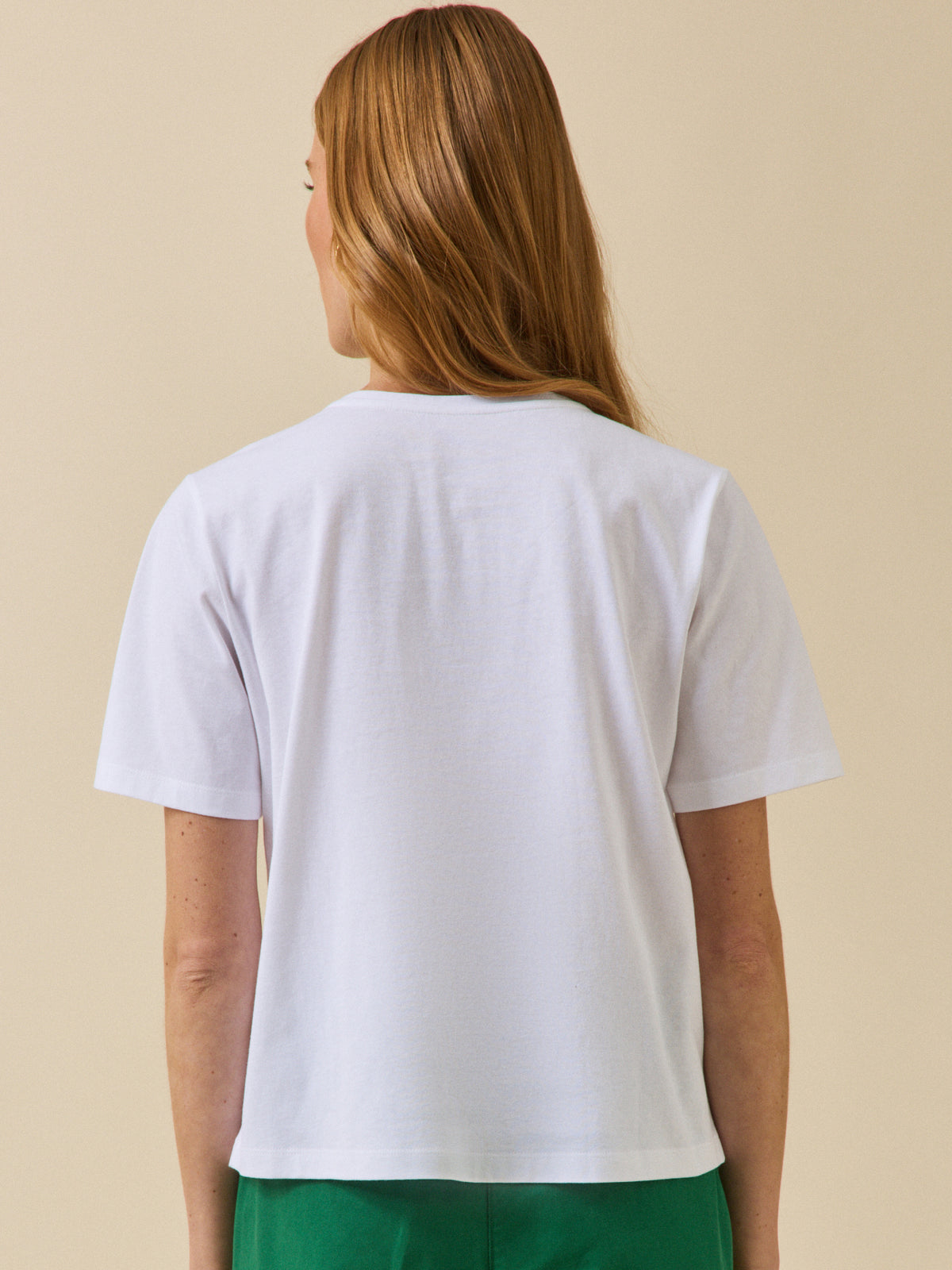 Women's embroidered organic cotton T-shirt