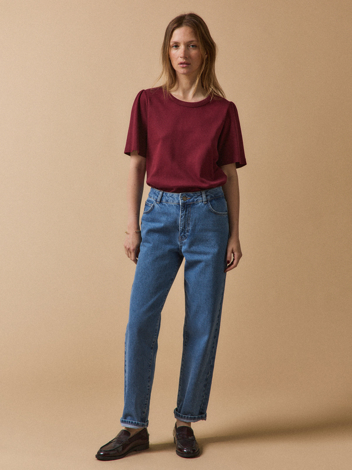 Women's short-sleeved organic cotton T-shirt