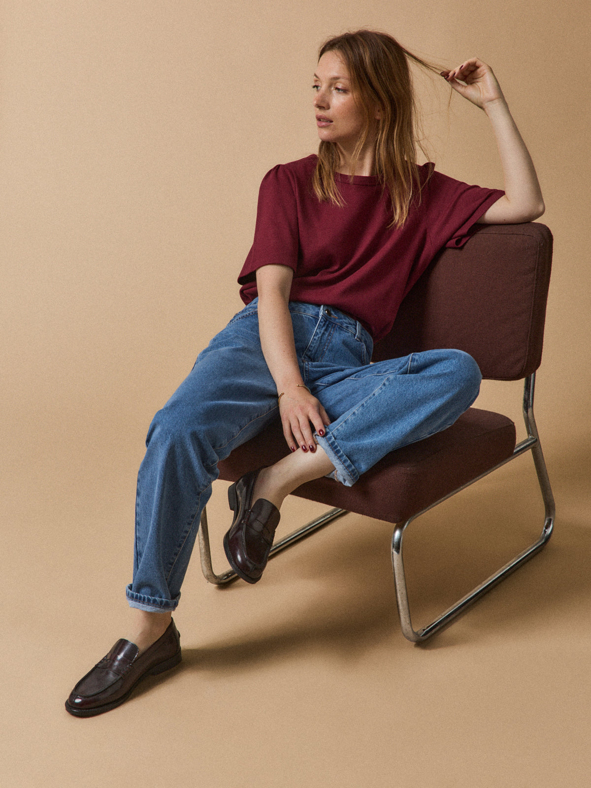 Women's short-sleeved organic cotton T-shirt