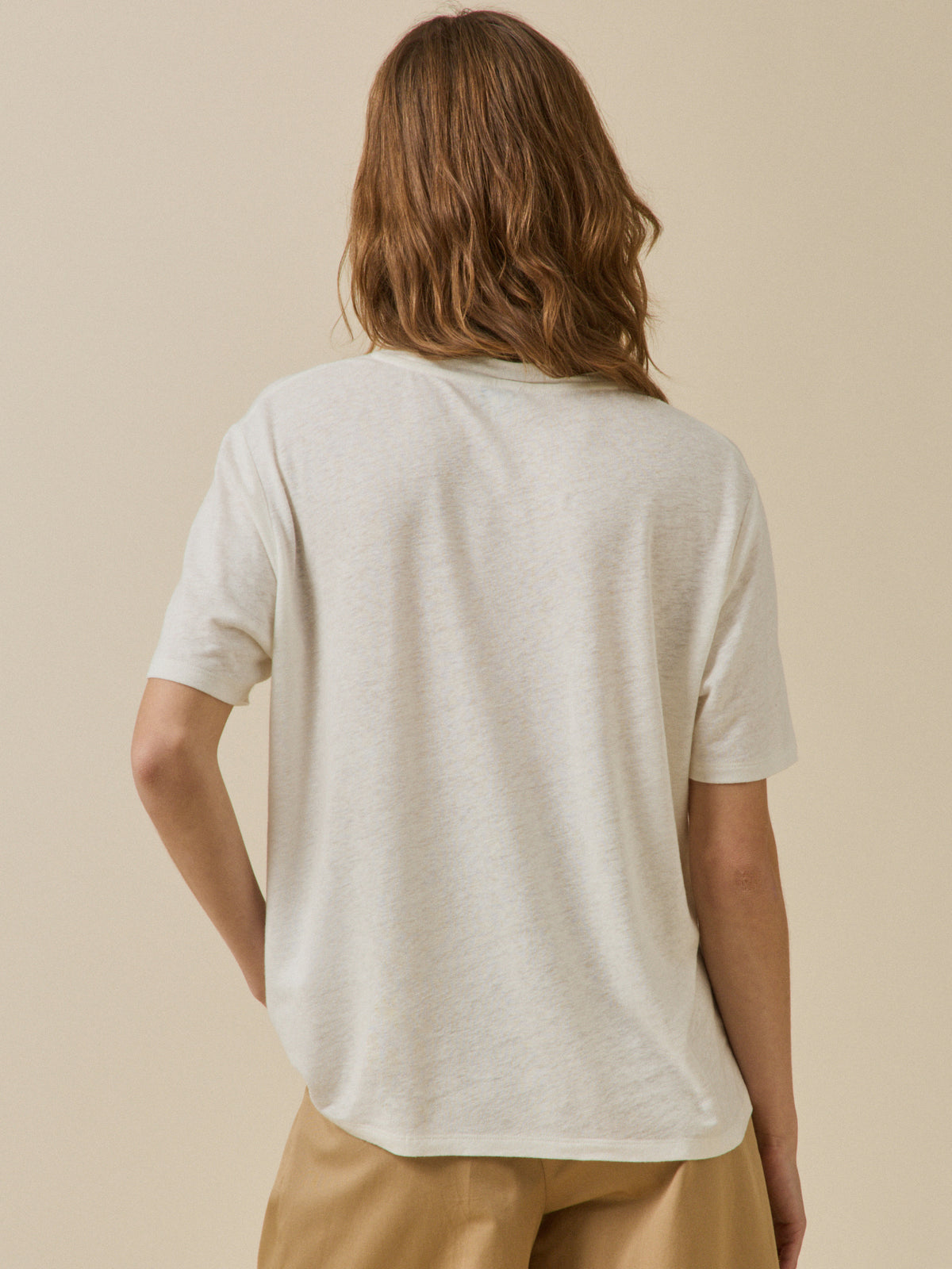 Women's linen and viscose T-shirt