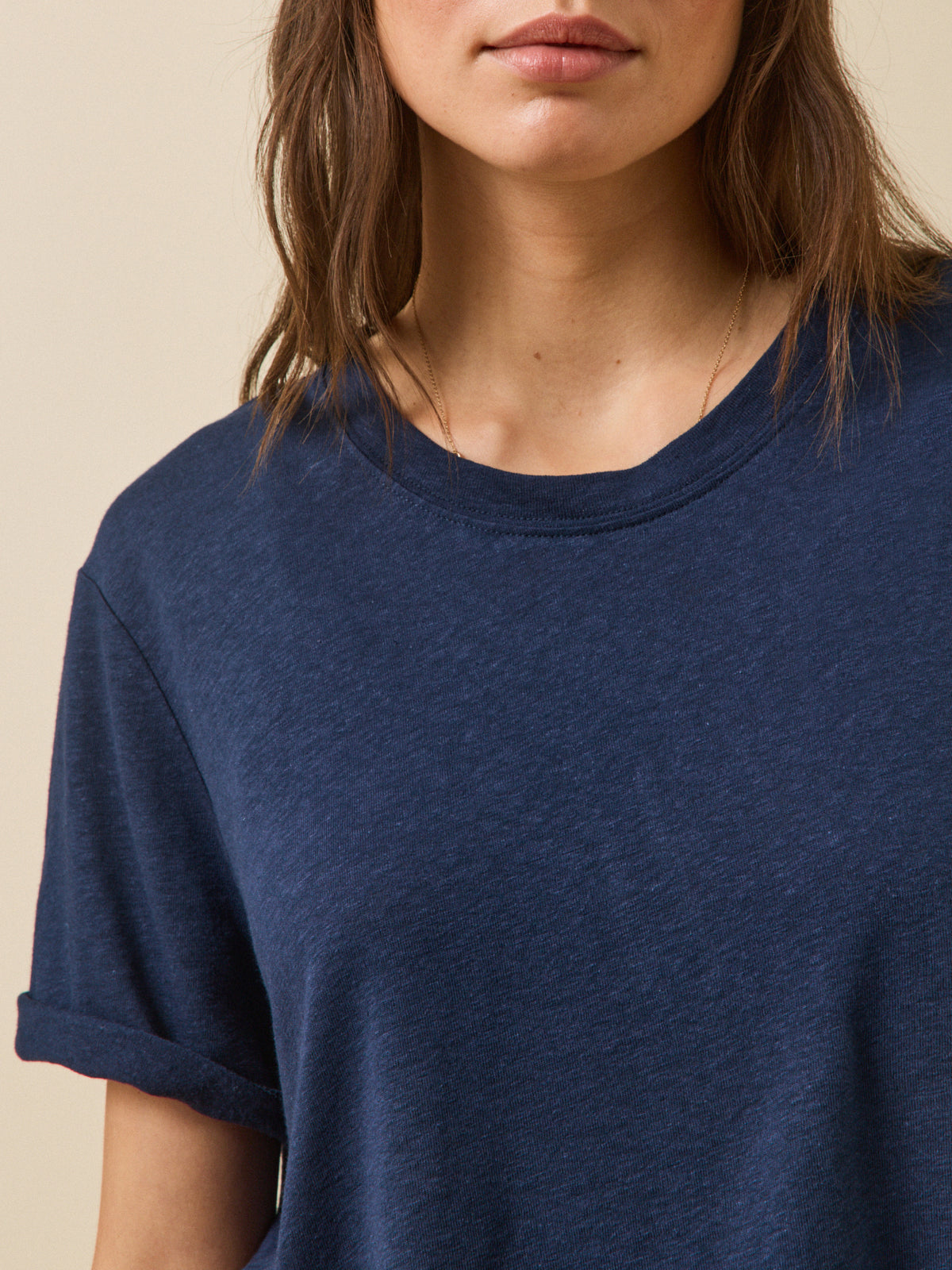 T-shirt lin et viscose femme