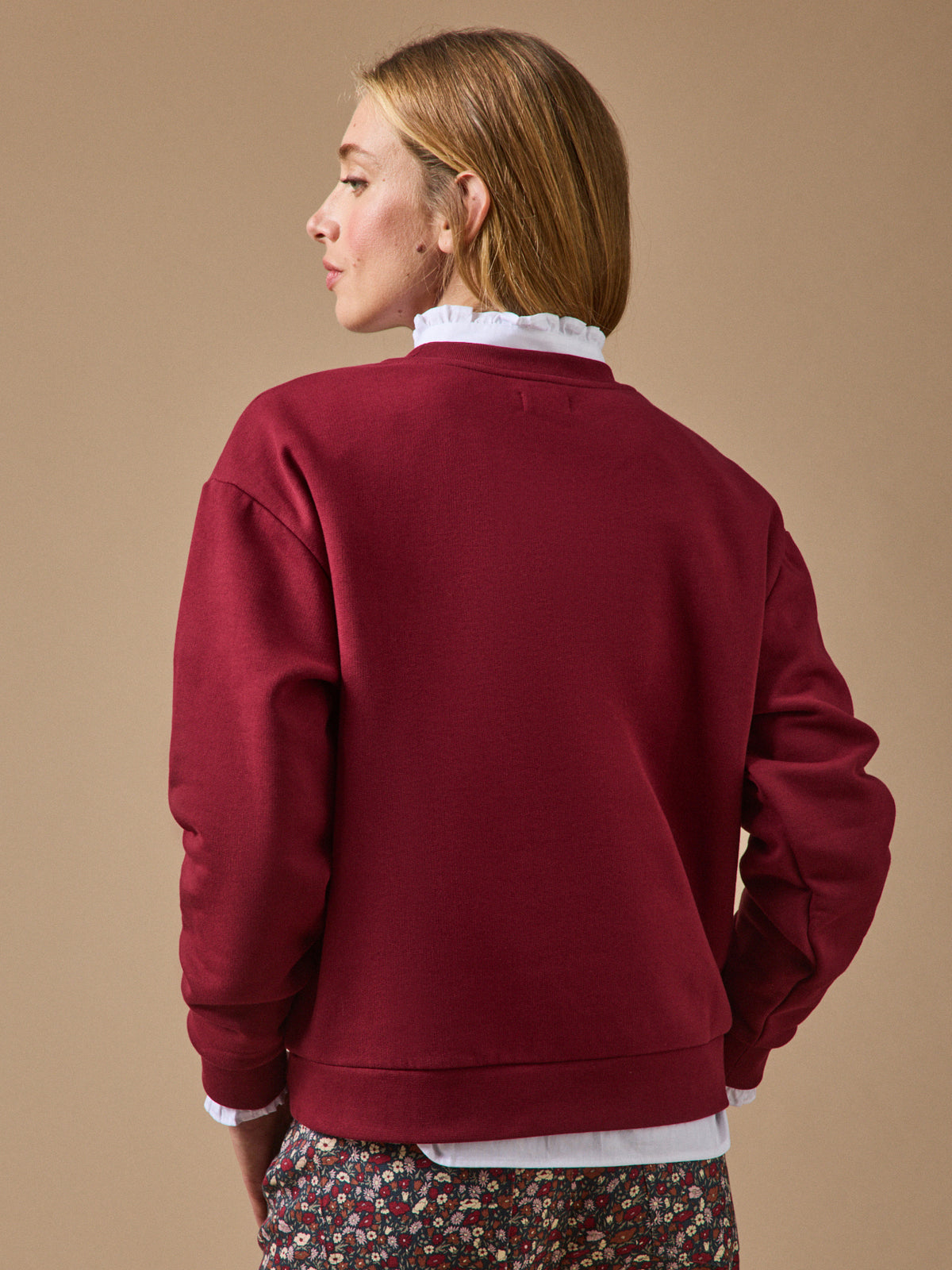 Women's organic cotton sweatshirt with print