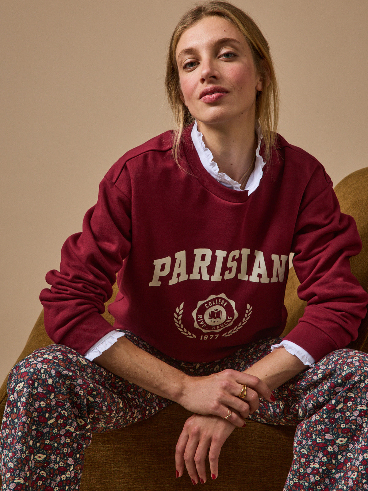 Women's organic cotton sweatshirt with print