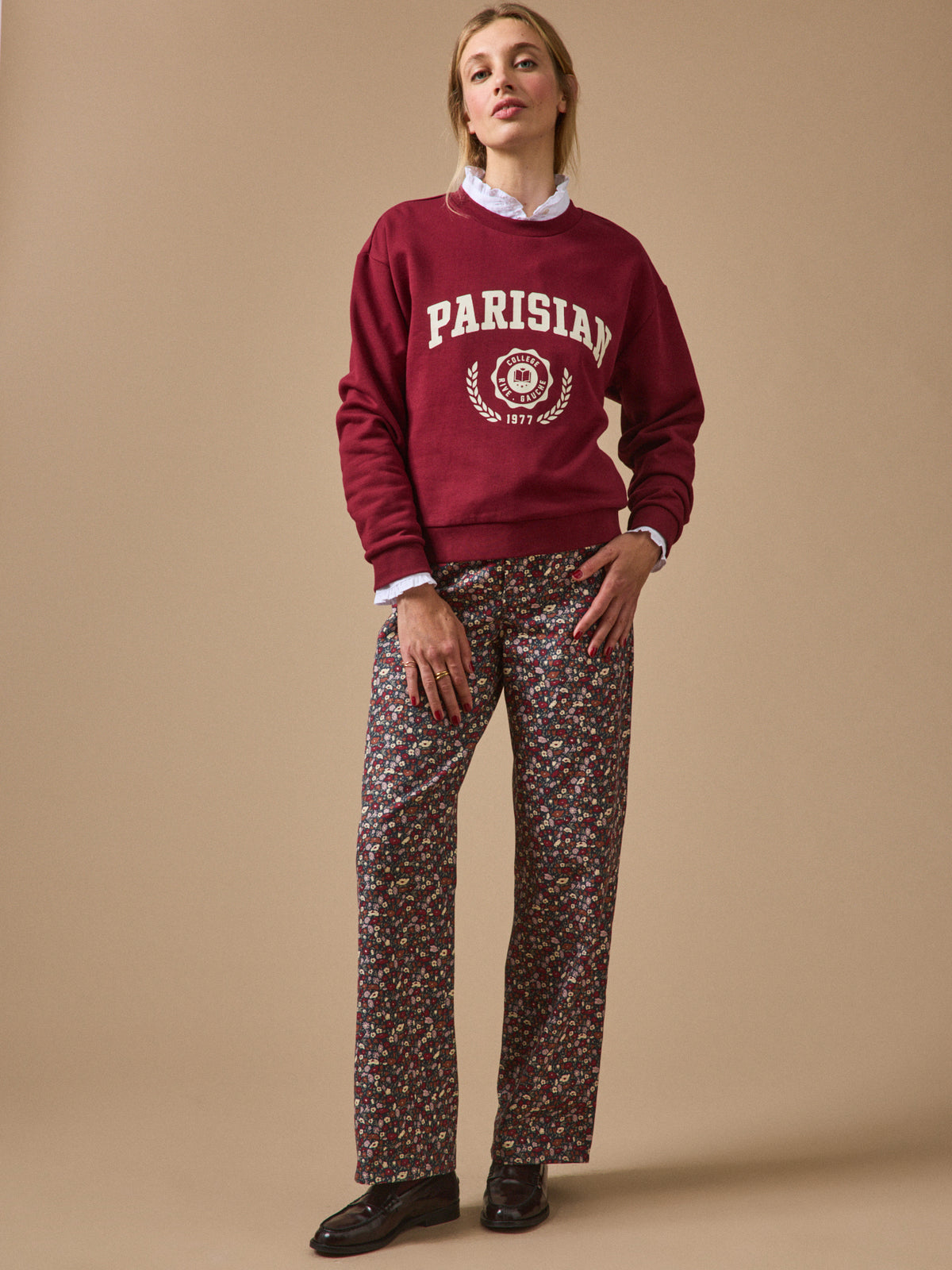Women's organic cotton sweatshirt with print