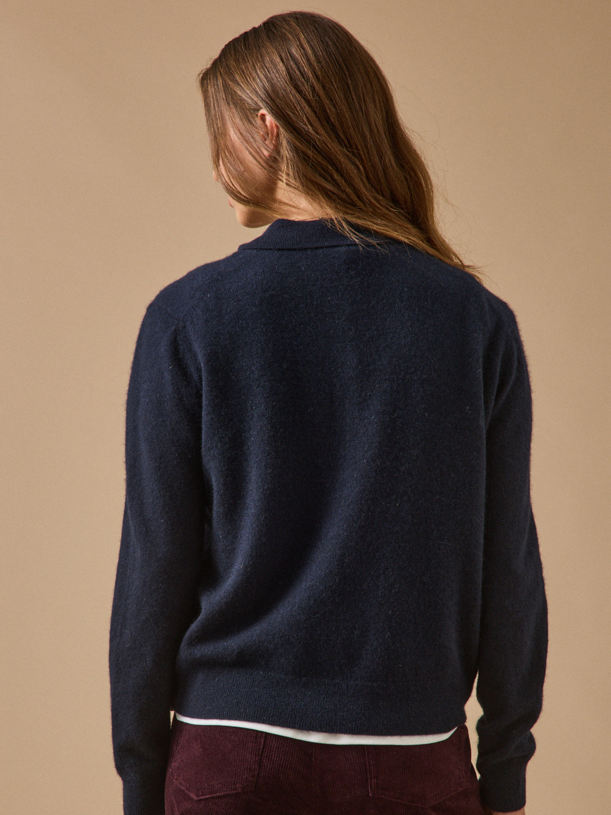 Women's sweater with polo shirt collar - The Cashmere Collection
