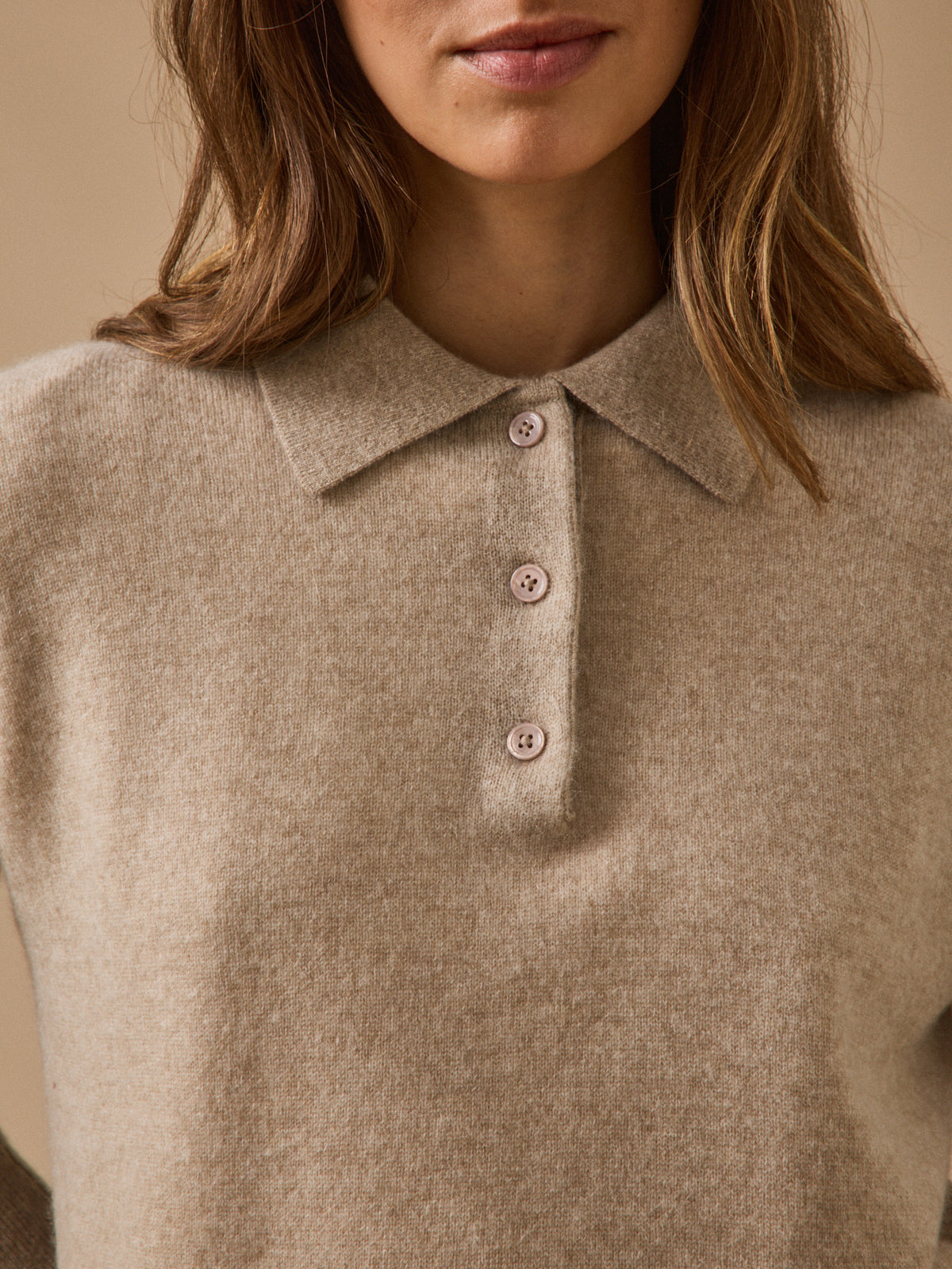 Pull col polo femme - Collection Cachemire