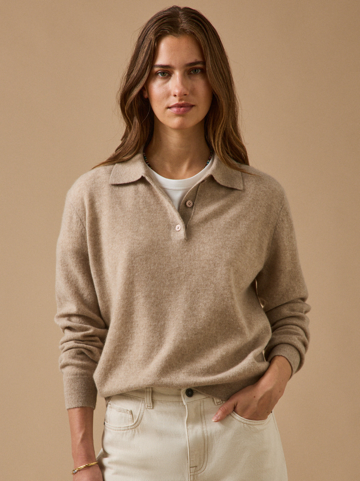 Pull col polo femme - Collection Cachemire