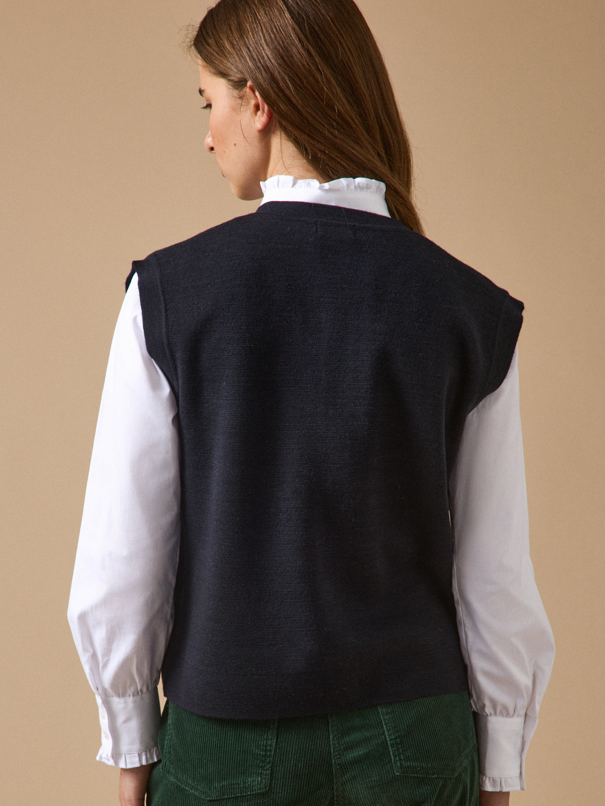 Women's Milano knit sleeveless cardigan