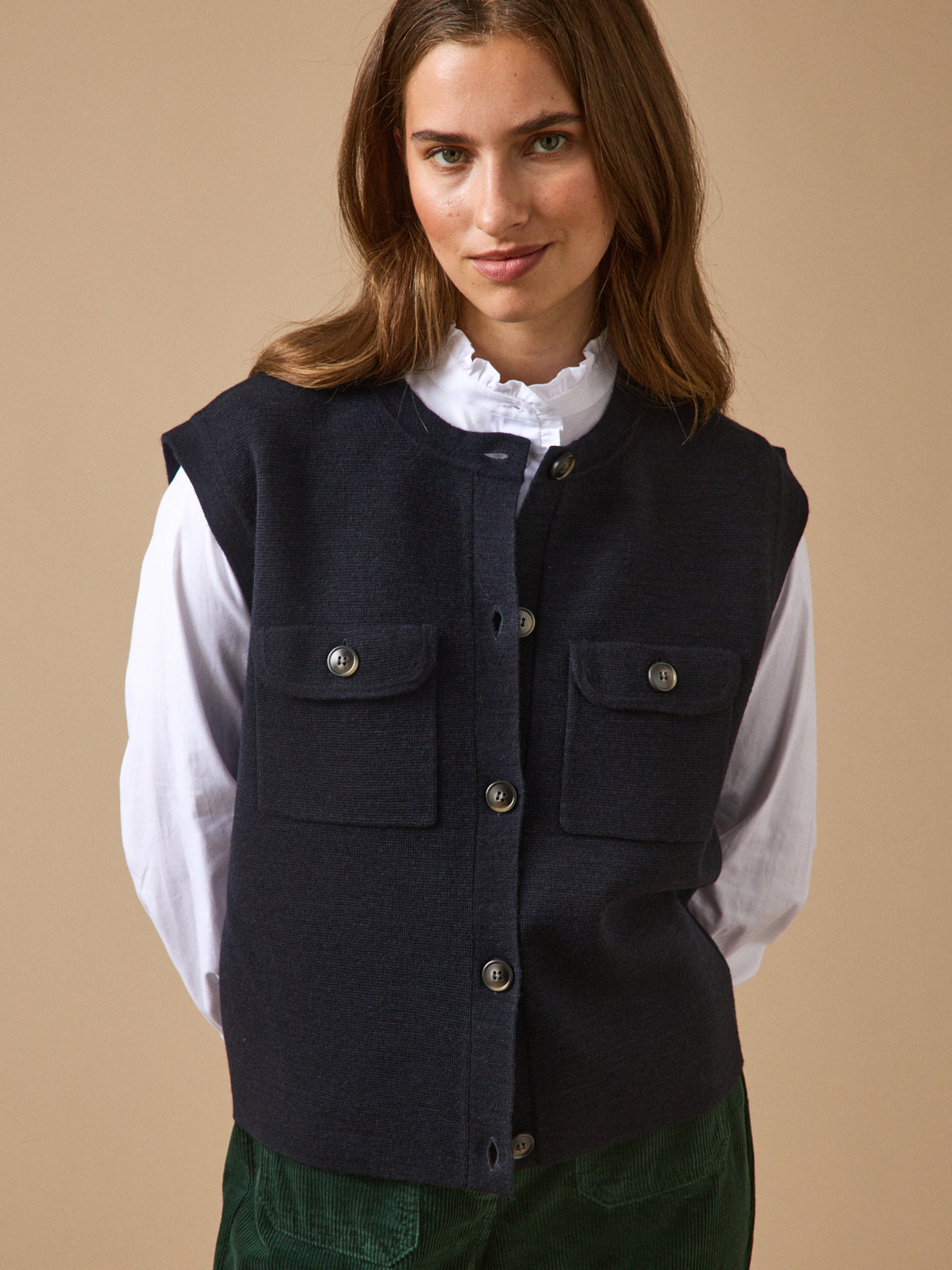 Gilet sans manches maille milano femme