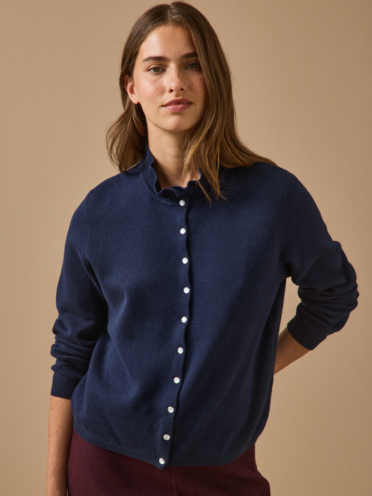 Gilet femme coton biologique et cachemire