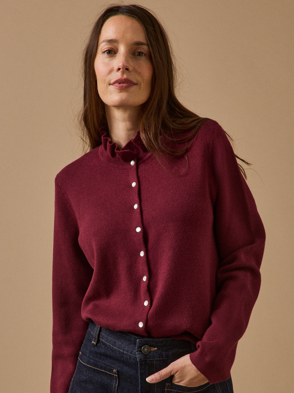 Gilet femme coton biologique et cachemire