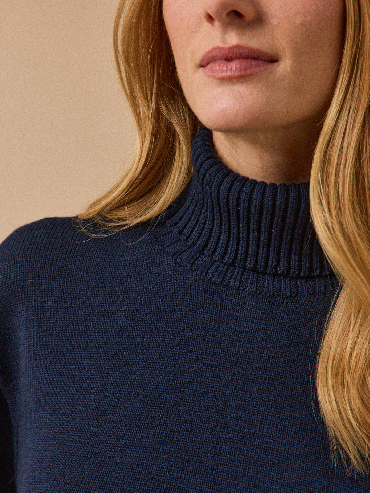 Women's merino wool rollneck sweater - Cyrillus x Les 3 Tricoteurs