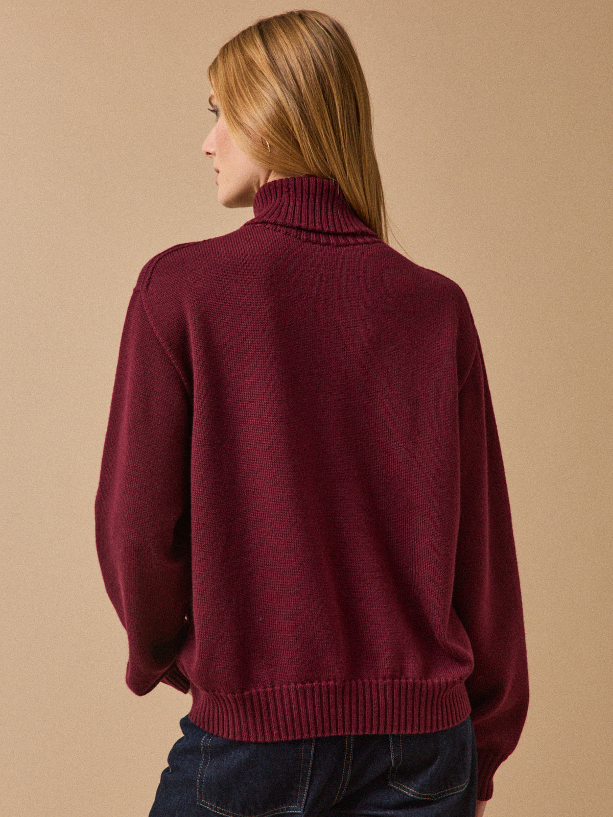 Women's merino wool rollneck sweater - Cyrillus x Les 3 Tricoteurs