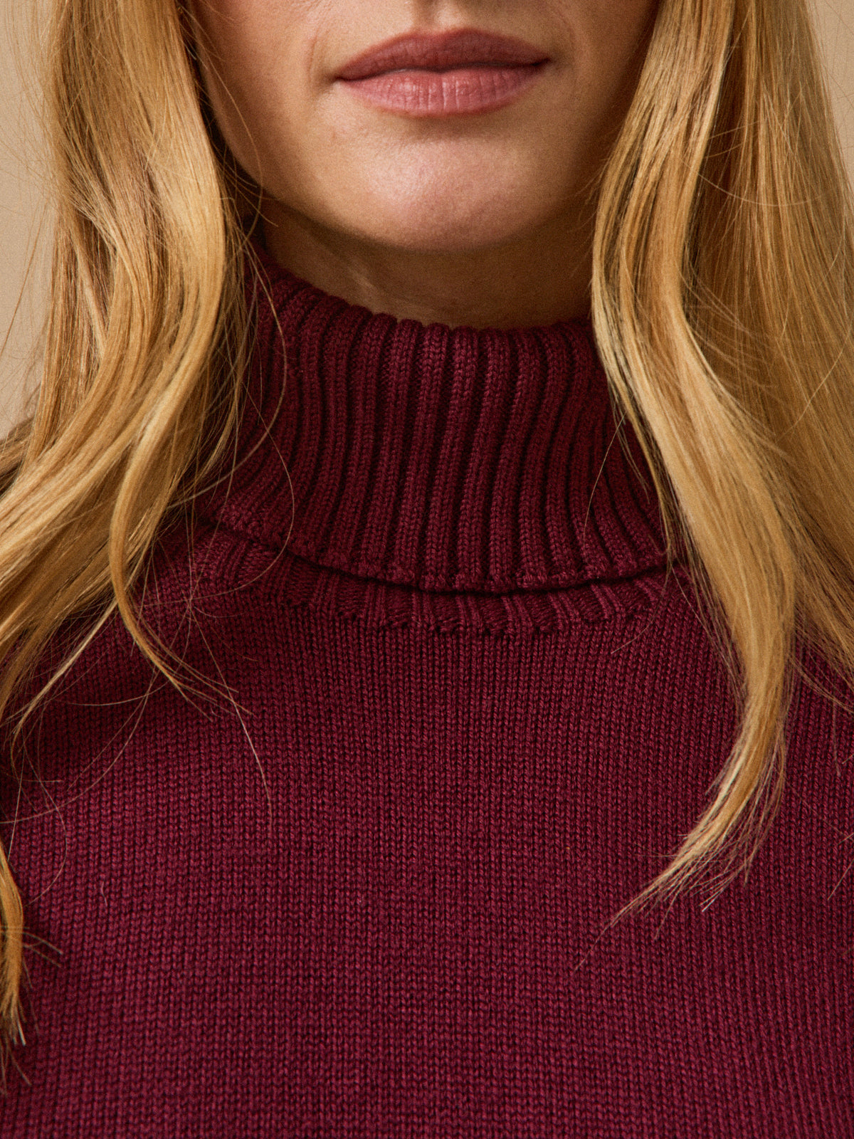 Women's merino wool rollneck sweater - Cyrillus x Les 3 Tricoteurs