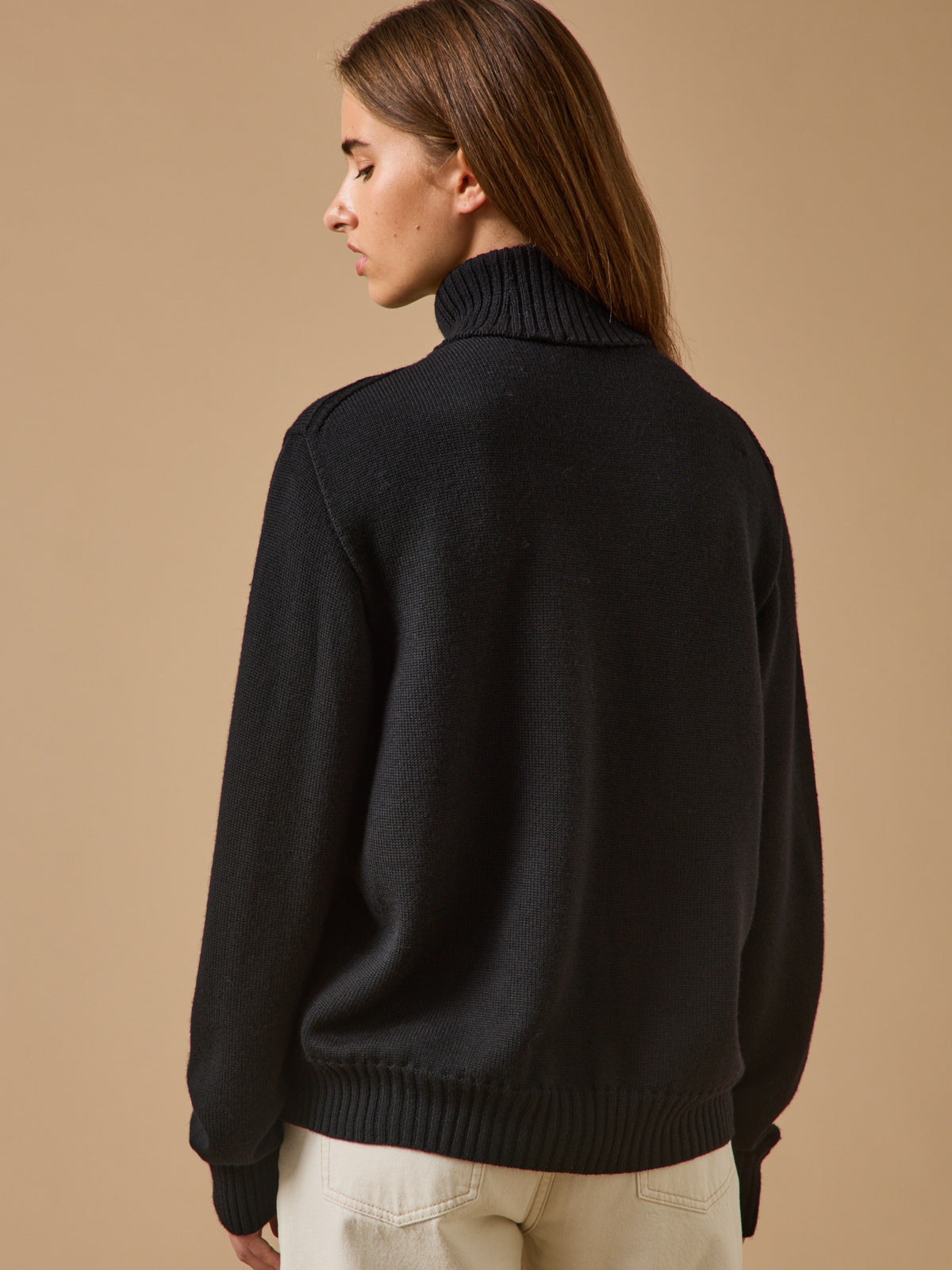Pull col roulé femme laine mérinos - Cyrillus X les 3 Tricoteurs