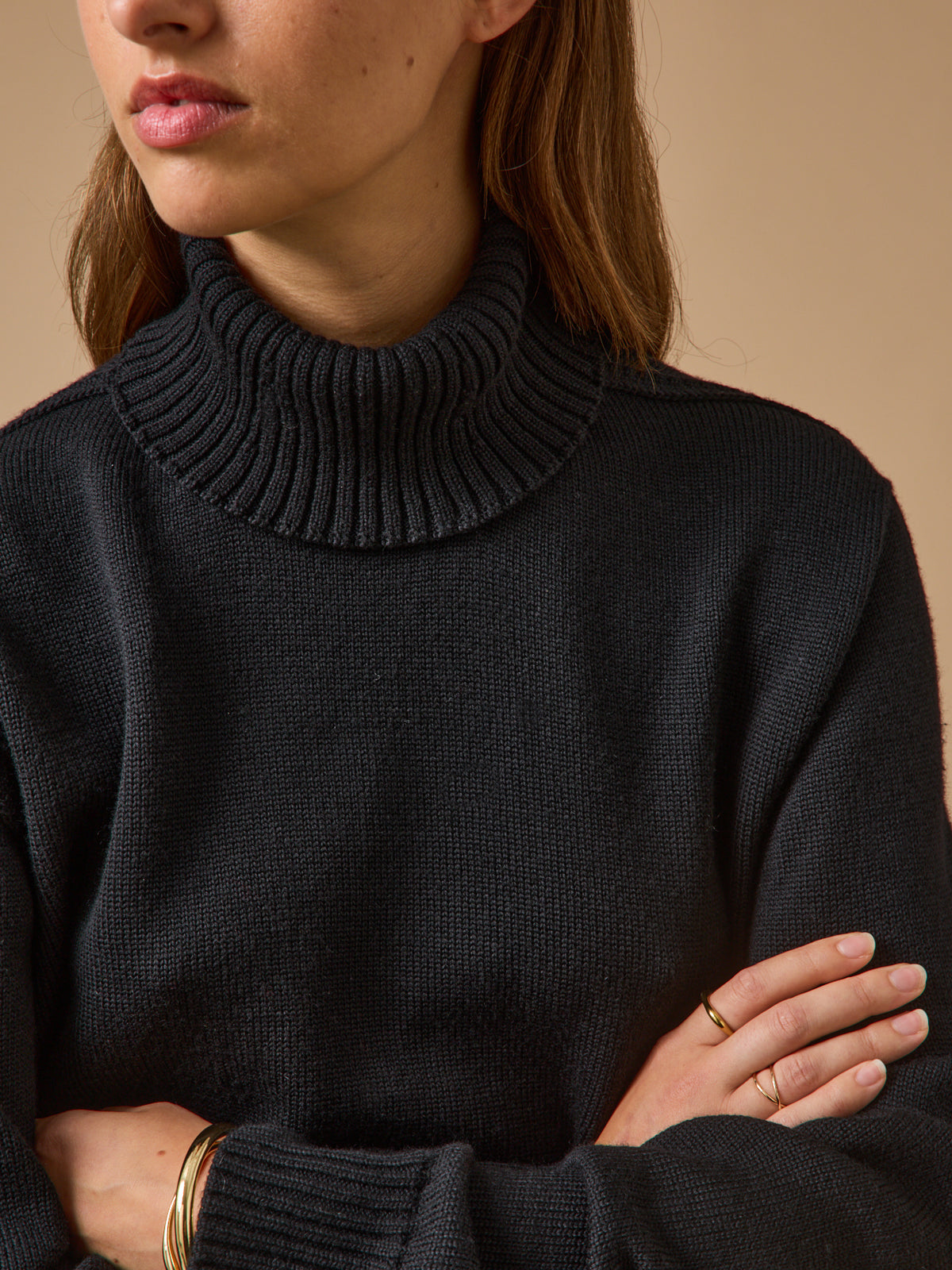 Pull col roulé femme laine mérinos - Cyrillus X les 3 Tricoteurs