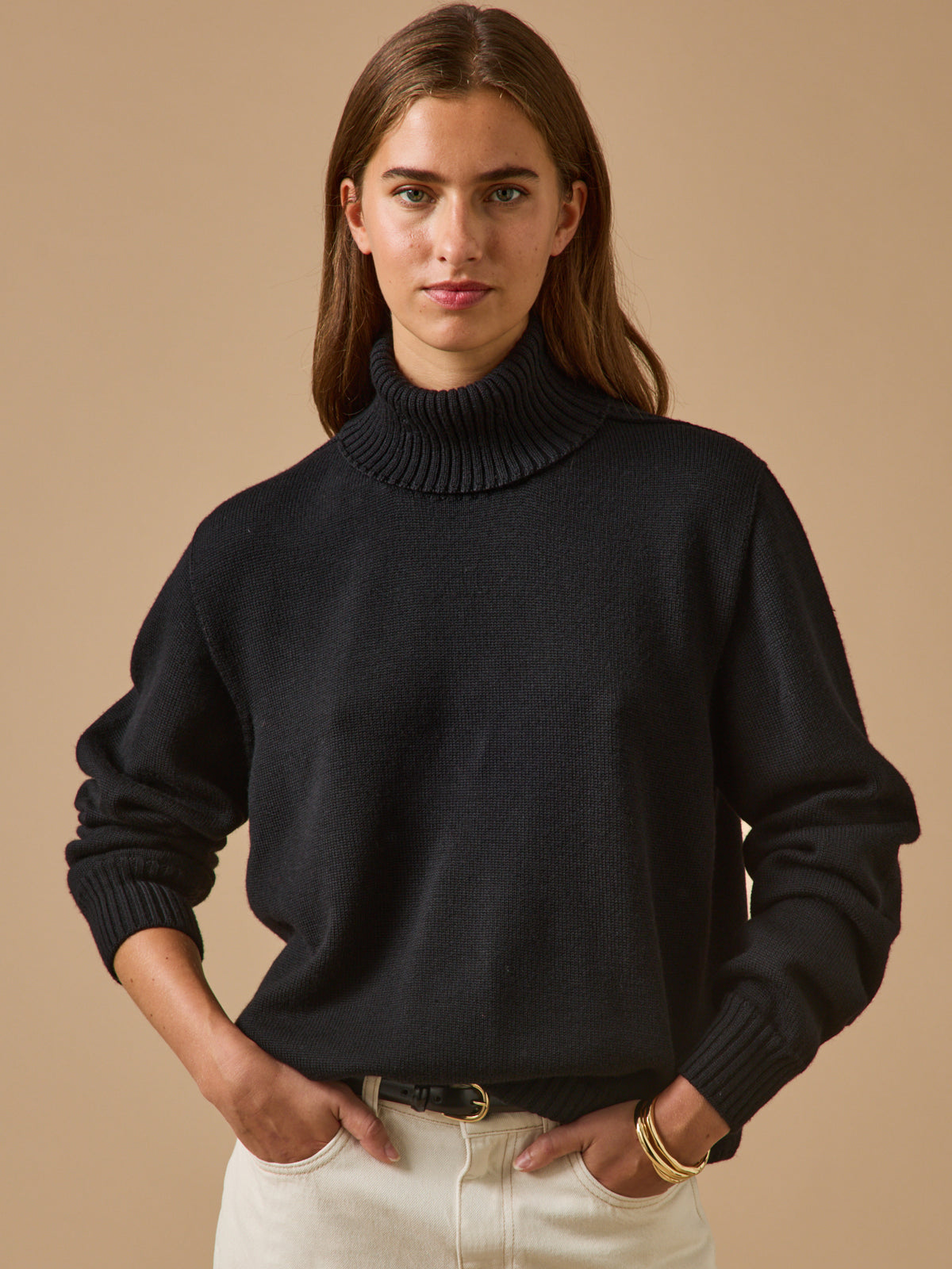 Pull col roulé femme laine mérinos - Cyrillus X les 3 Tricoteurs