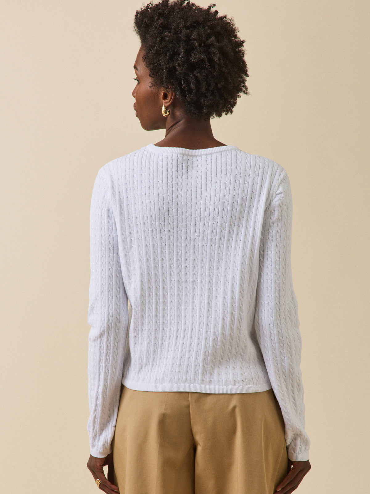 Gilet torsades femme coton biologique