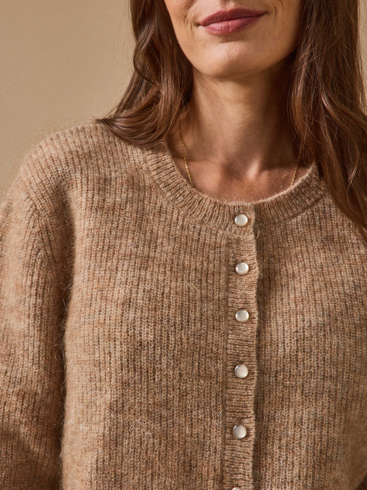 Gilet femme avec laine et mohair