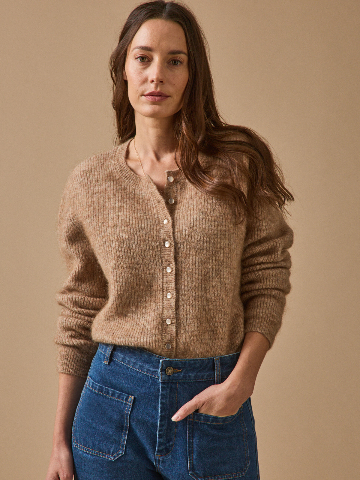 Gilet femme avec laine et mohair