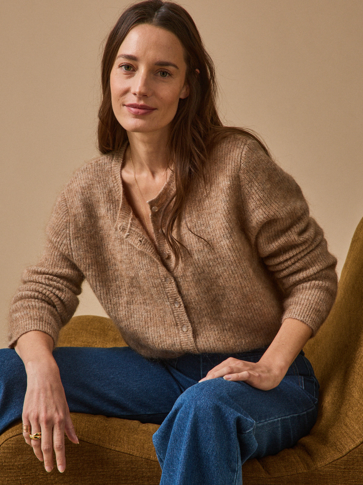 Gilet femme avec laine et mohair