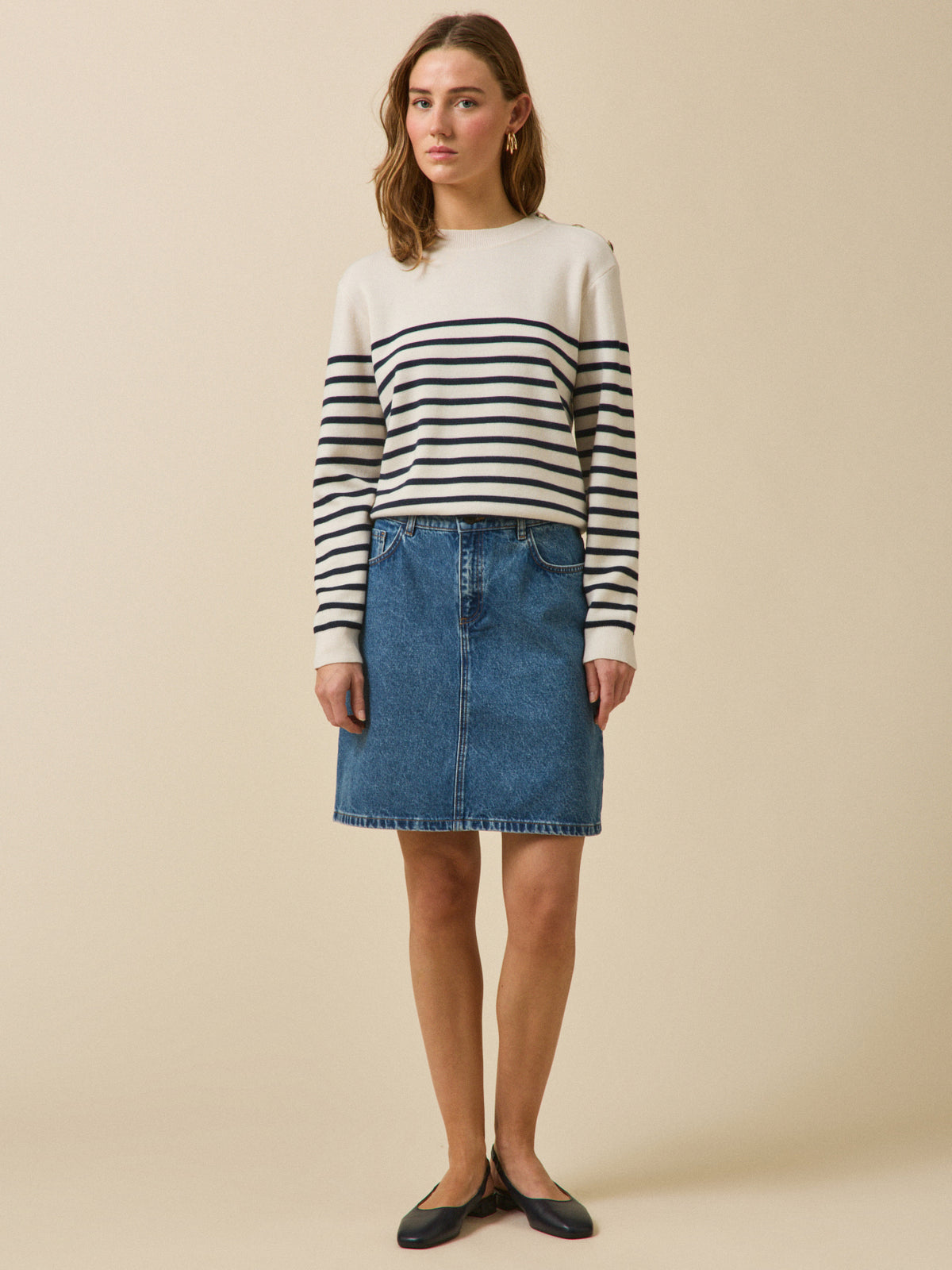Pull marinière femme laine RWS*