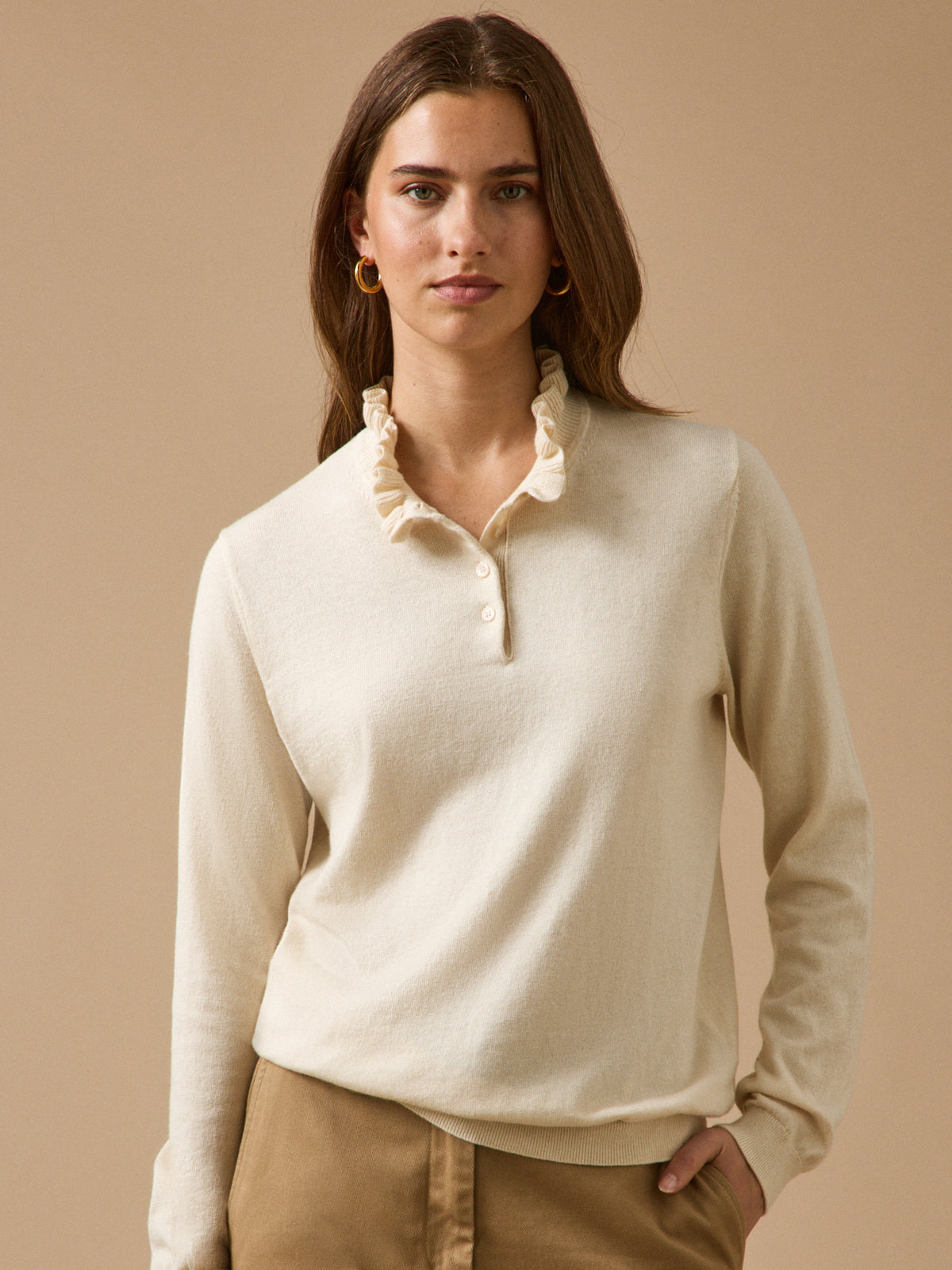 Pull femme coton et laine mérinos RWS*