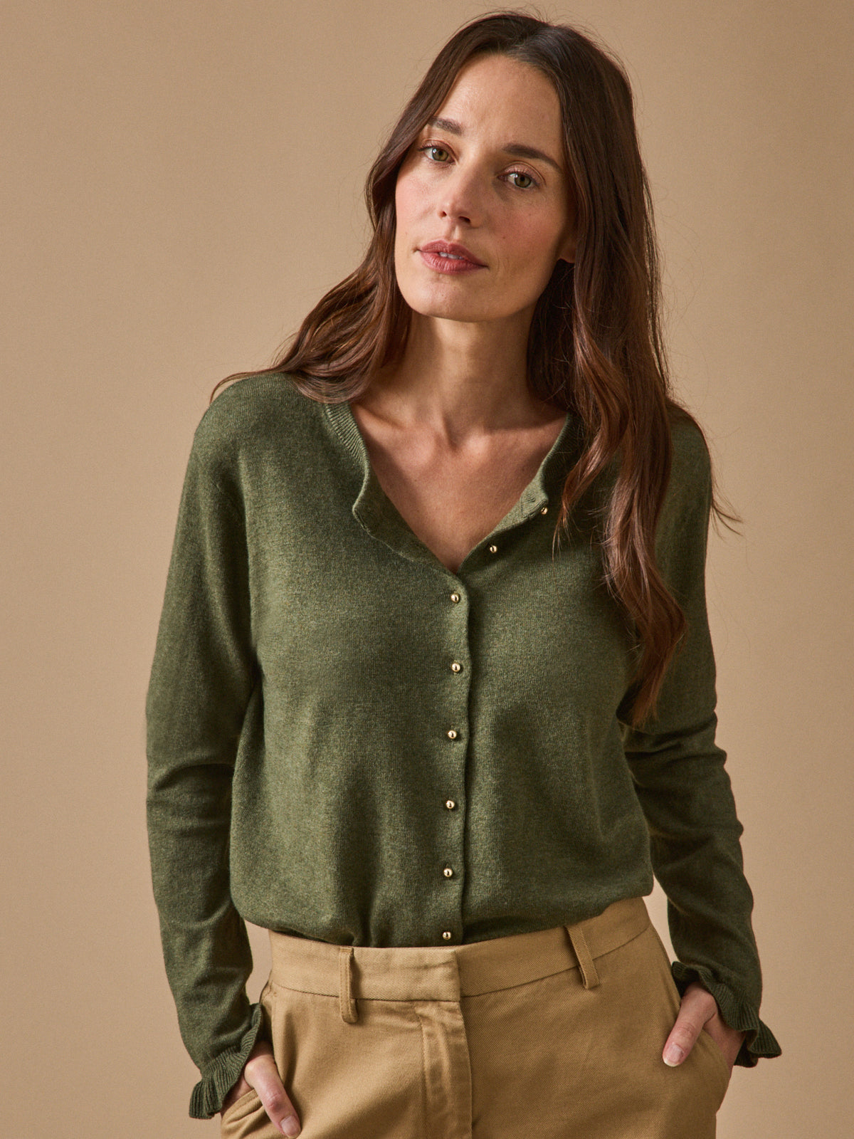Gilet femme coton biologique et laine RWS*