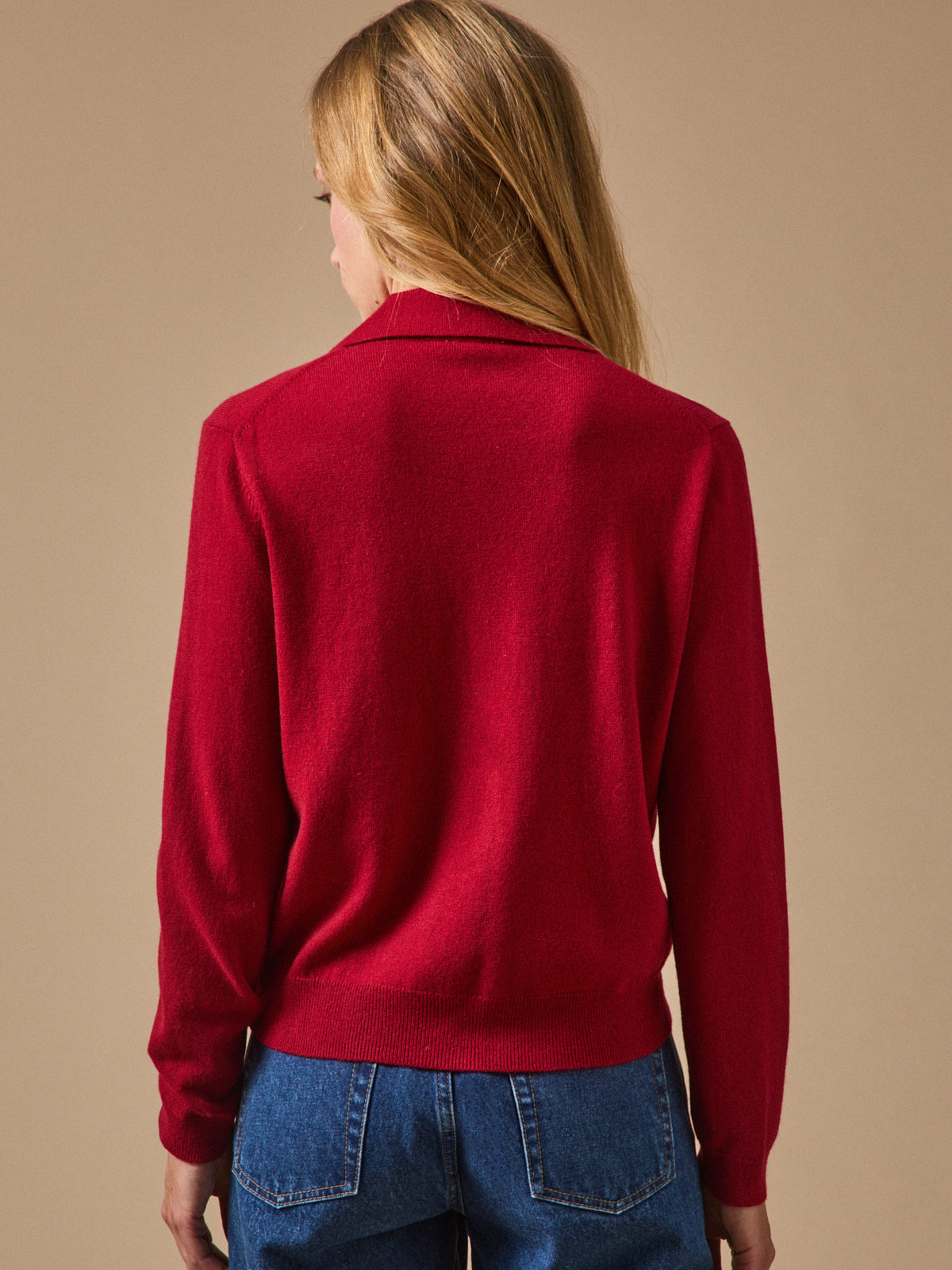 Women's RWS* wool and cashmere cardigan