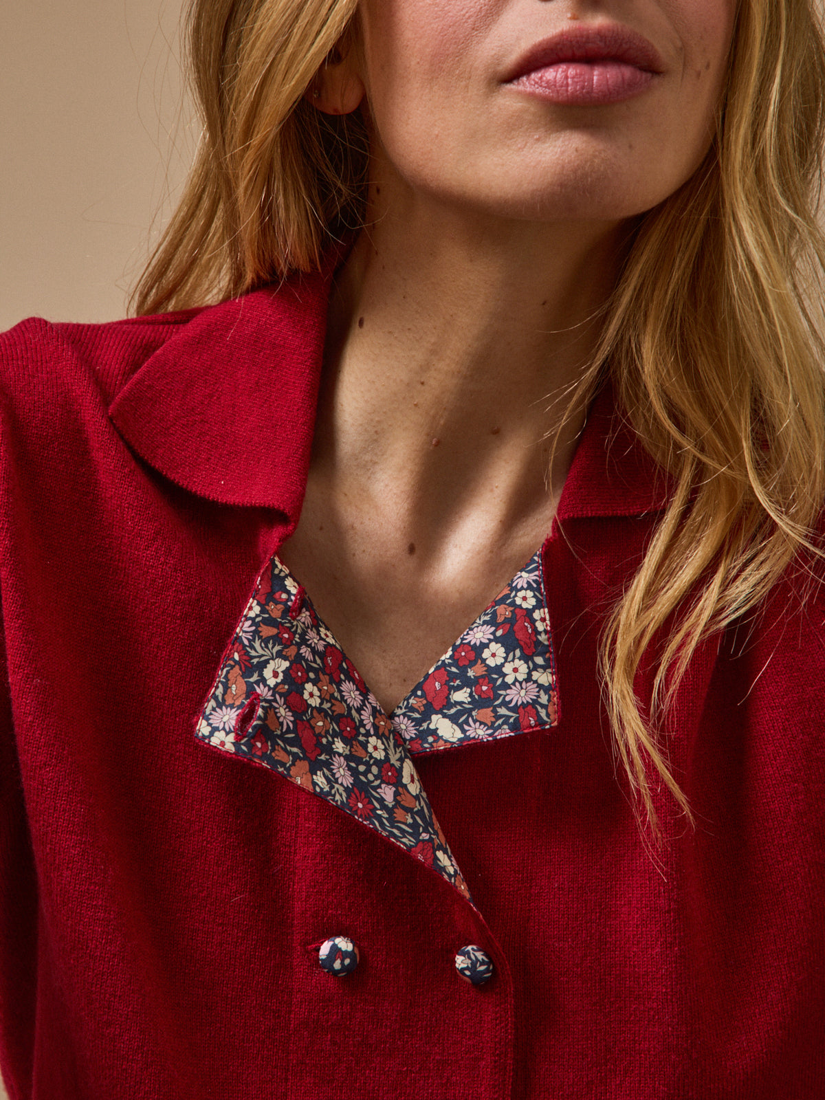 Women's RWS* wool and cashmere cardigan