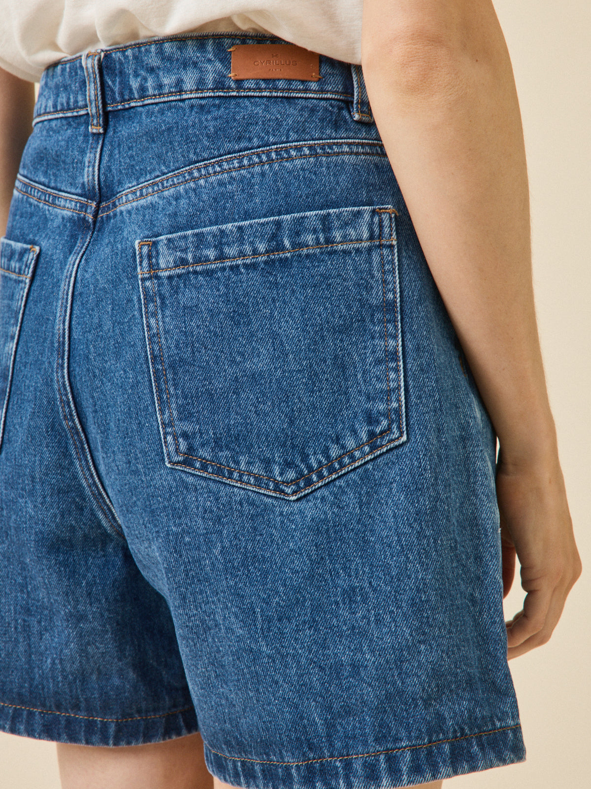 Short jean femme coton biologique