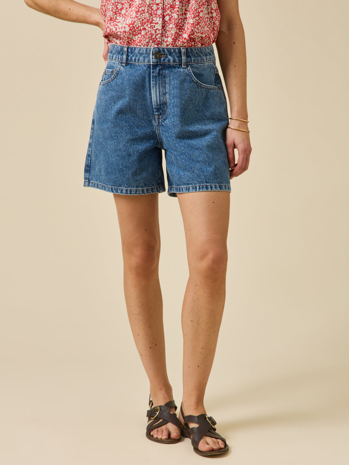 Women's organic cotton jeans shorts