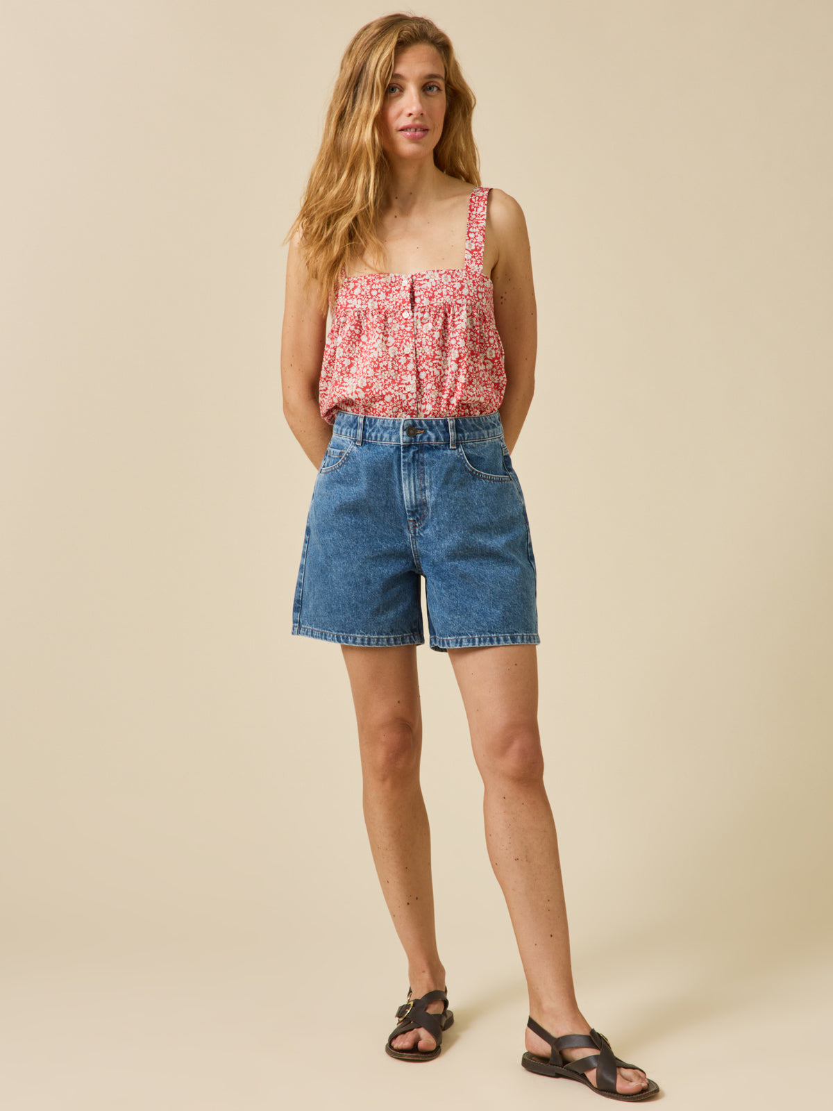 Short jean femme coton biologique