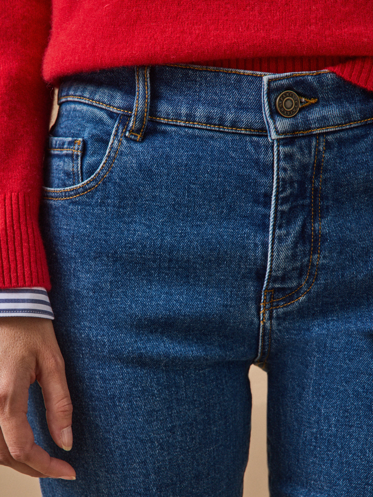 Women's slim-leg organic cotton Aurelie jeans