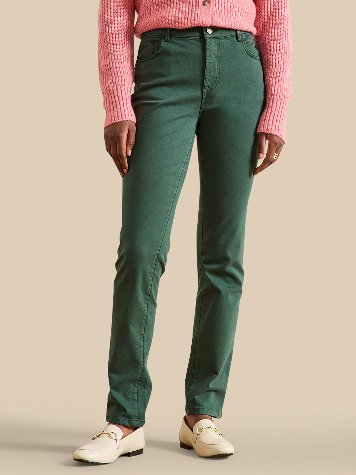 Women's slim-leg colored Chloe trousers