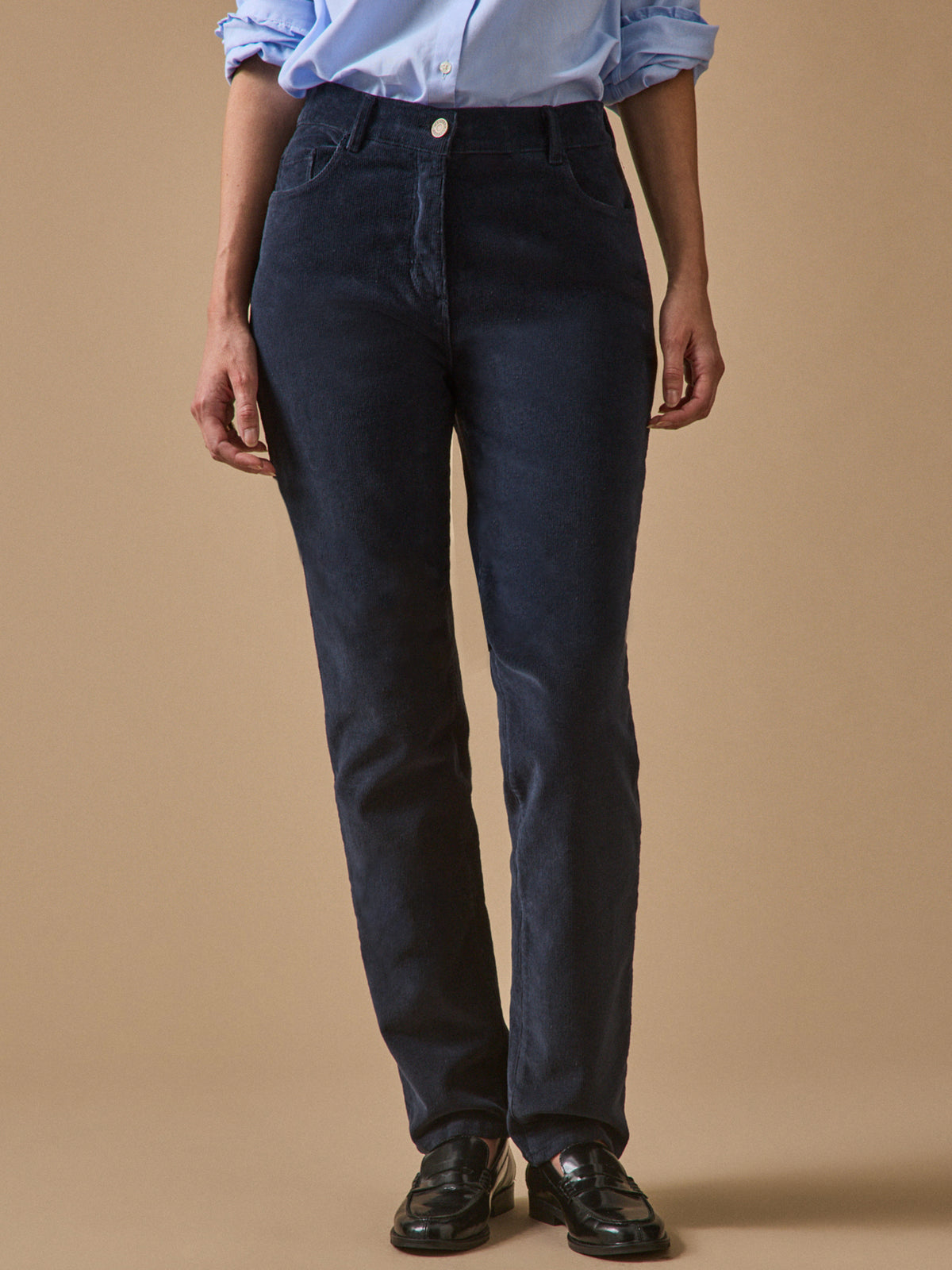 Women's Chloe slim-fit needlecord trousers