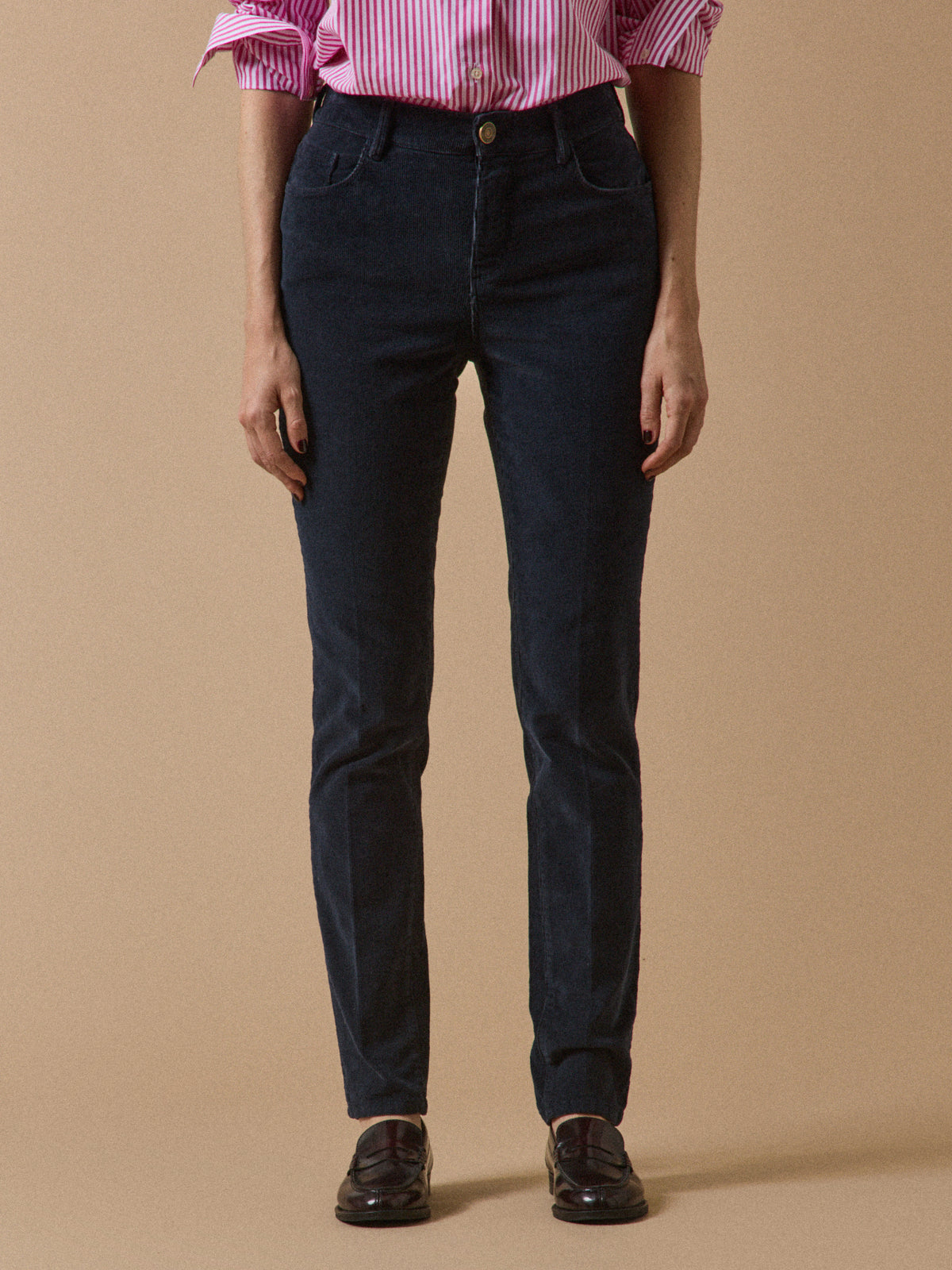 Pantalon slim velours milleraies femme Chloé