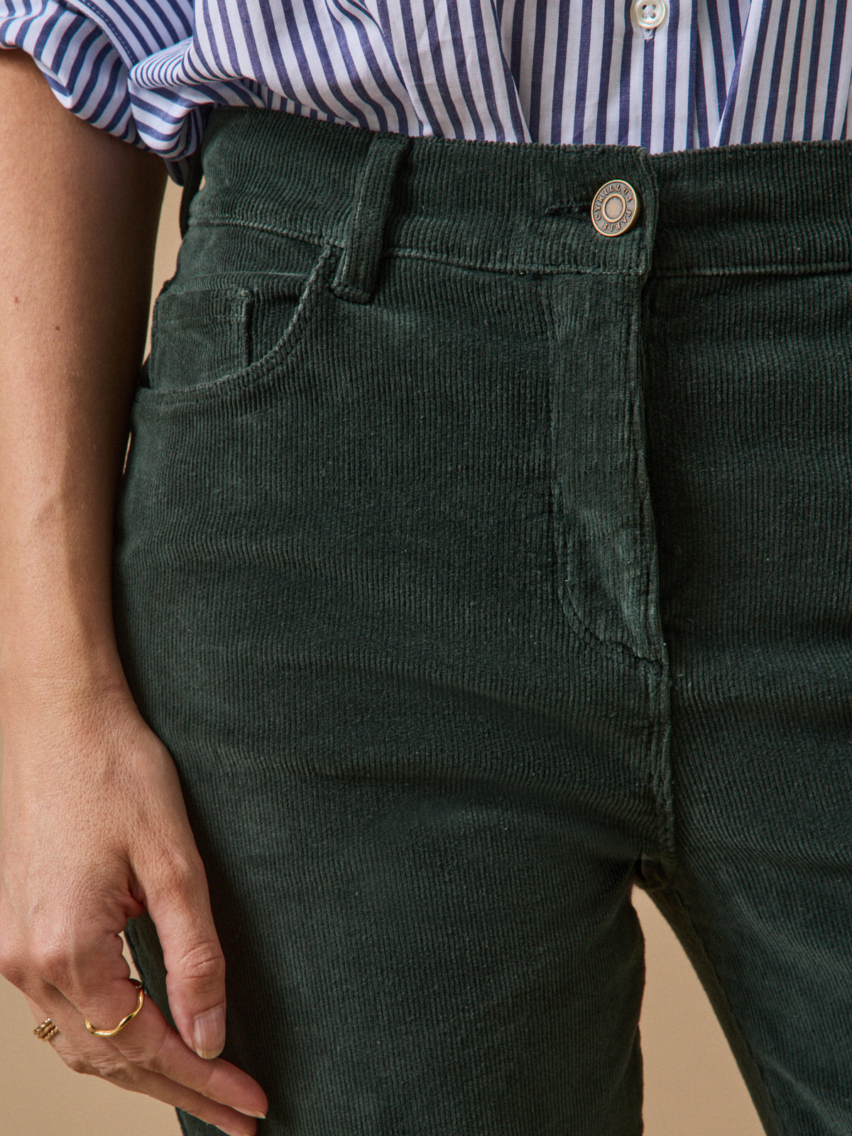 Women's Chloe slim-fit needlecord trousers