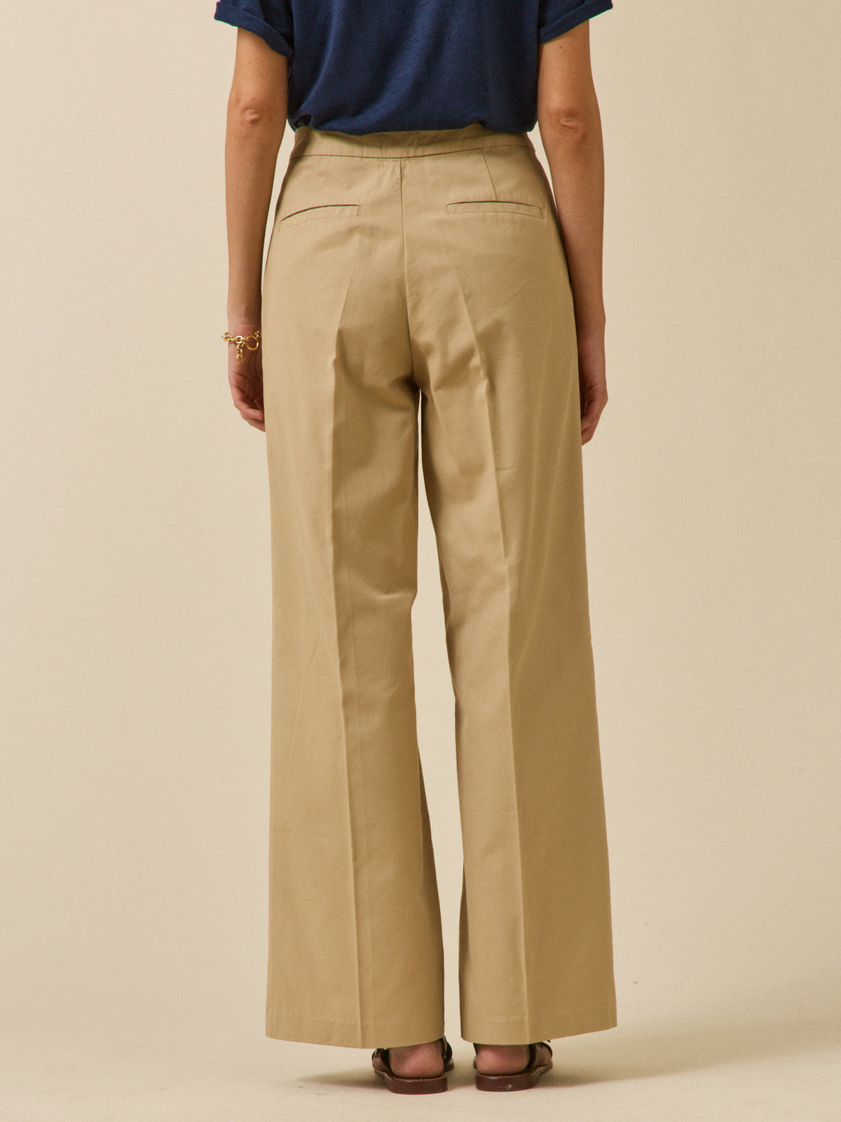 Pantalon large à pont femme Maé