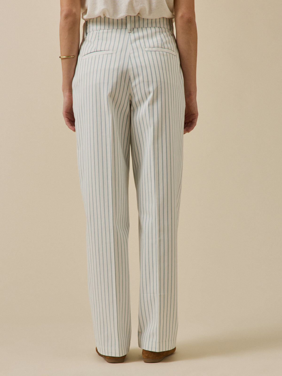 Women's striped wide-leg Clara trousers