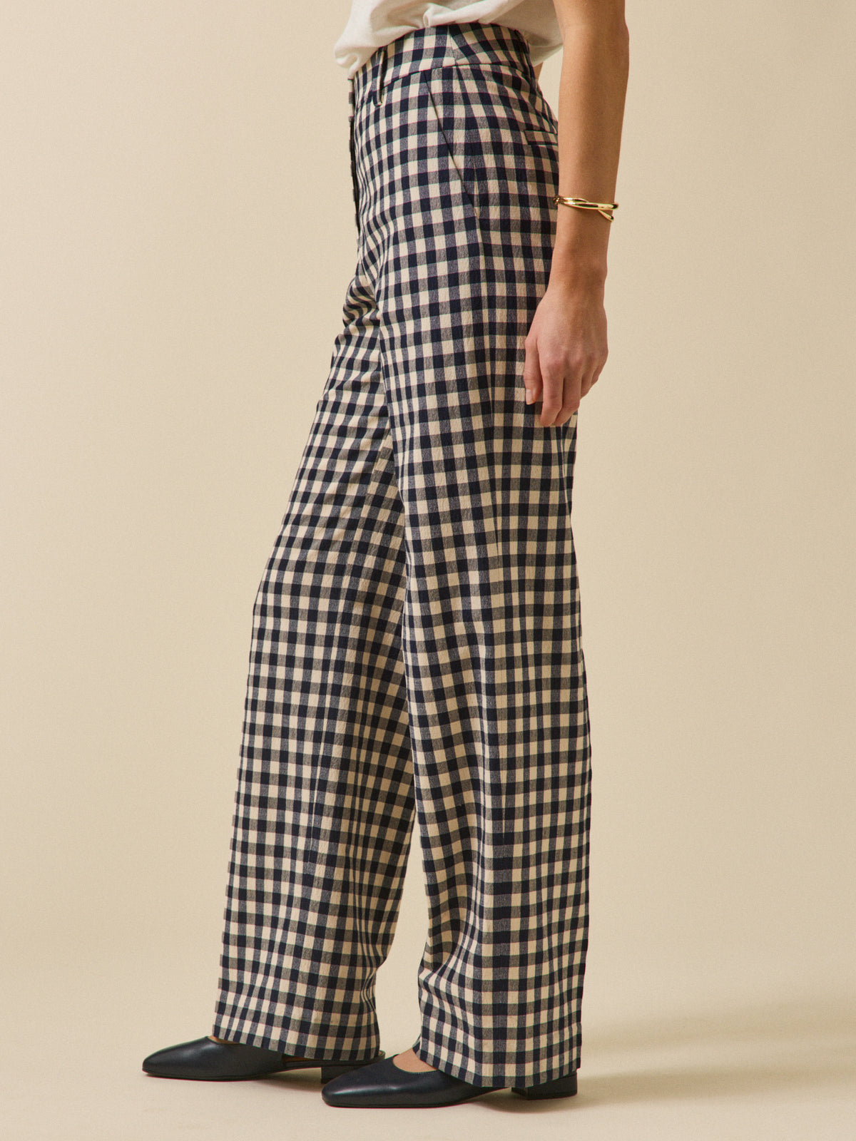 Pantalon tailleur vichy femme Juliette