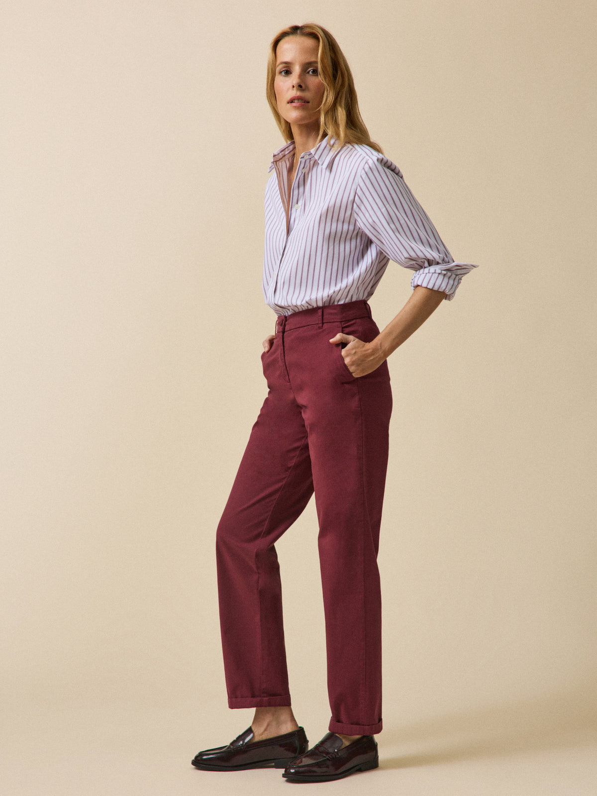 Pantalon chino femme coton biologique Noemie