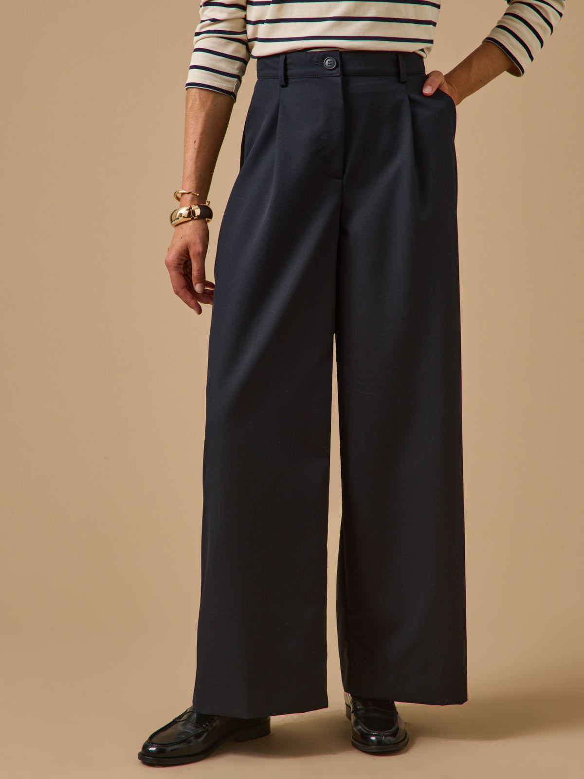 Pantalon large laine froide femme Agnès