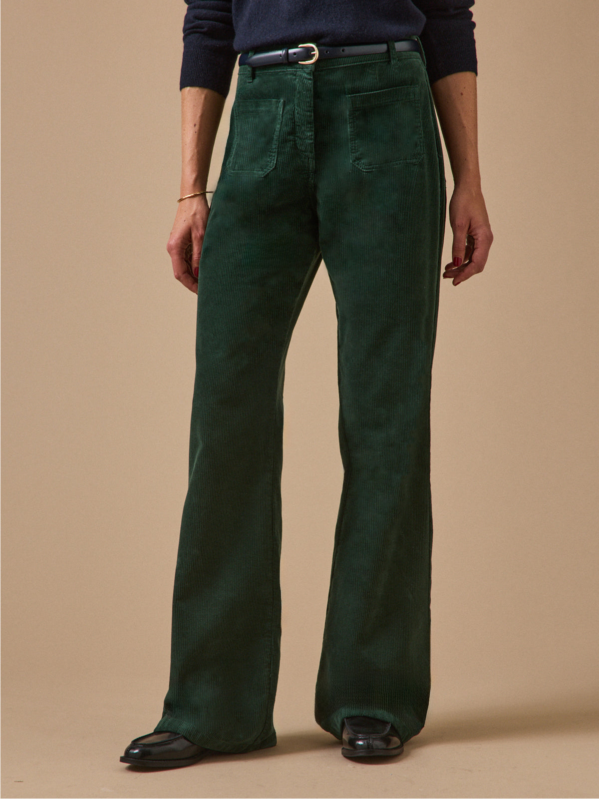 Pantalon flare femme Suzanne velours