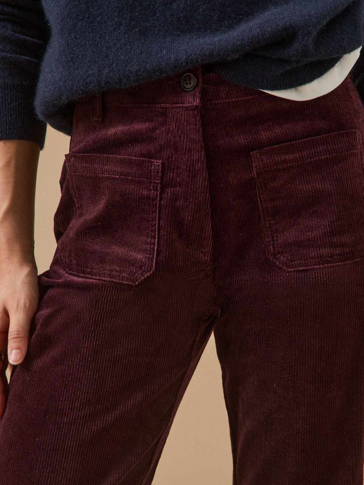 Women's Suzanne flared velour trousers